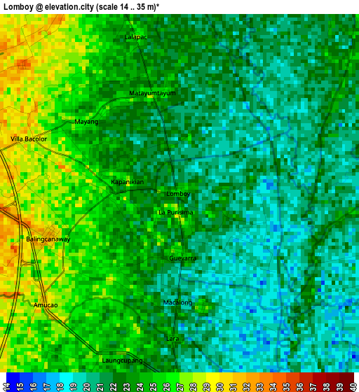 Lomboy elevation map