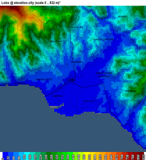 Lobo elevation map