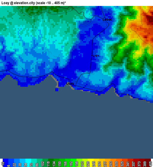 Loay elevation map