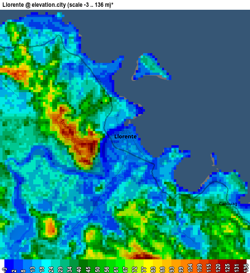 Llorente elevation map