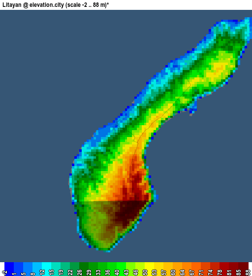 Litayan elevation map