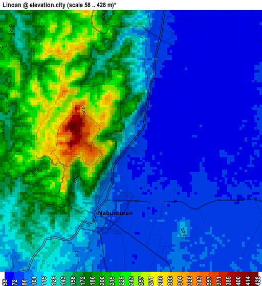 Linoan elevation map