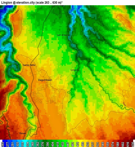 Lingion elevation map