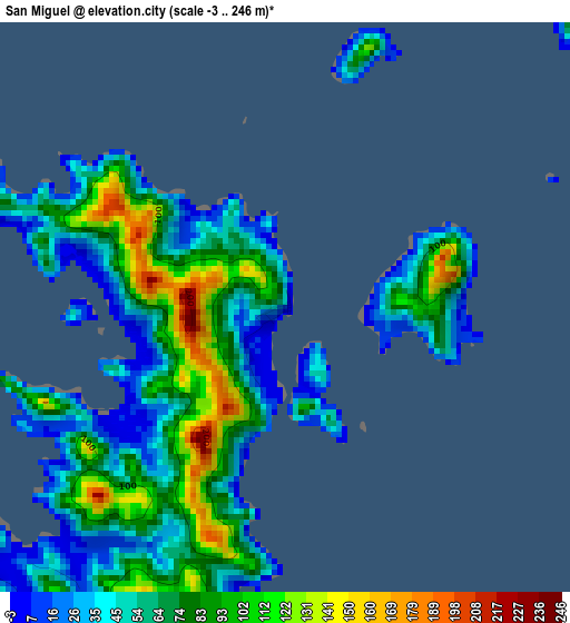 San Miguel elevation map