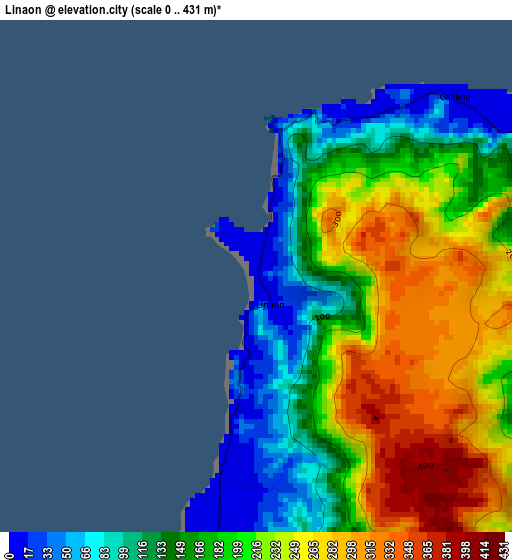 Linaon elevation map