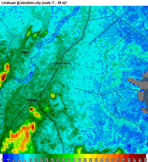 Linabuan elevation map