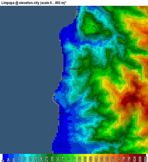 Limpapa elevation map