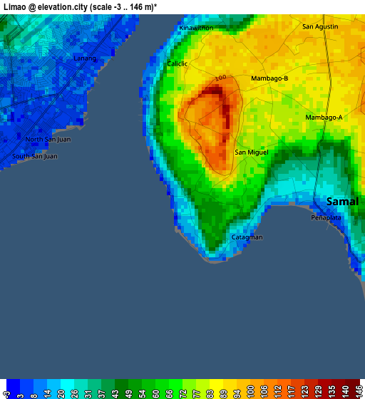 Limao elevation map