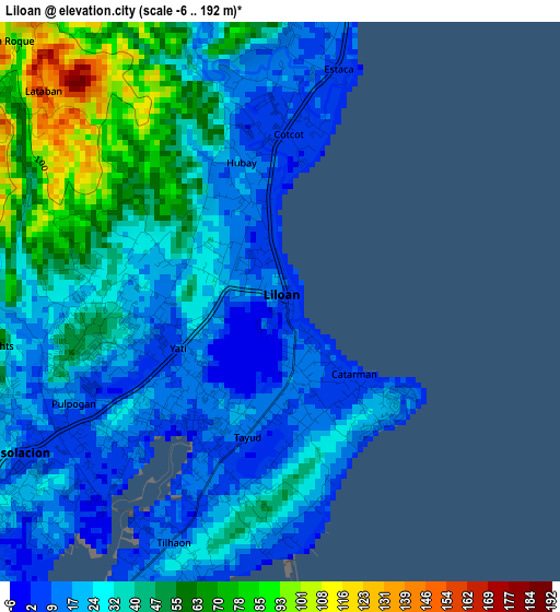 Liloan elevation map