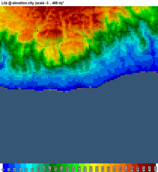 Lila elevation map