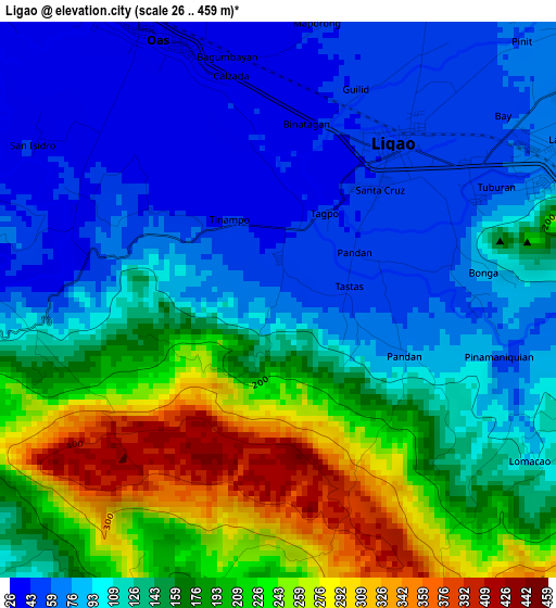 Ligao elevation map