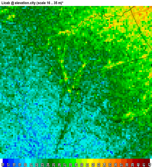 Licab elevation map