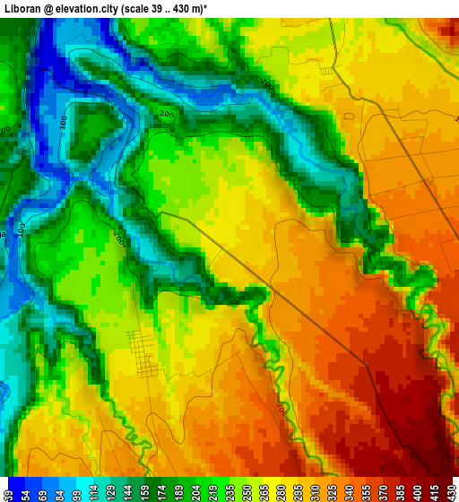 Liboran elevation map