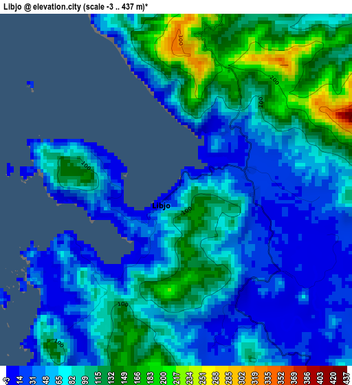 Libjo elevation map