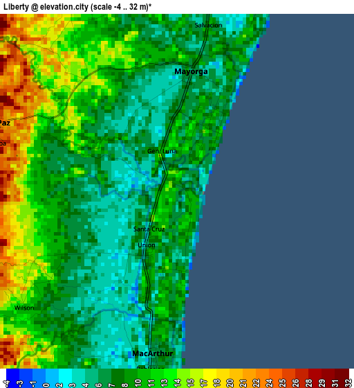 Liberty elevation map