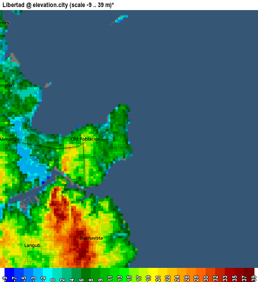 Libertad elevation map