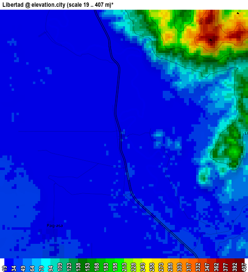 Libertad elevation map