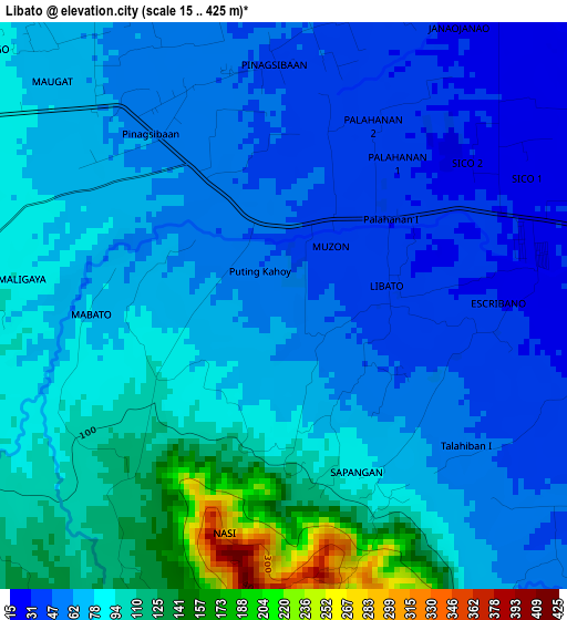 Libato elevation map