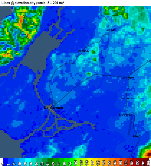 Libas elevation map