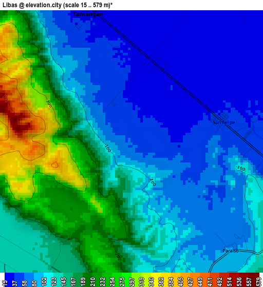 Libas elevation map