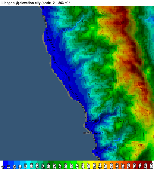 Libagon elevation map