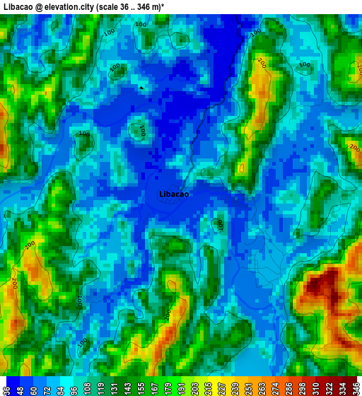 Libacao elevation map