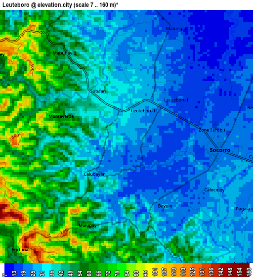 Leuteboro elevation map