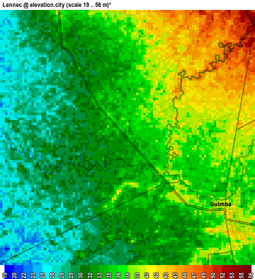 Lennec elevation map