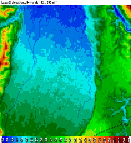 Laya elevation map