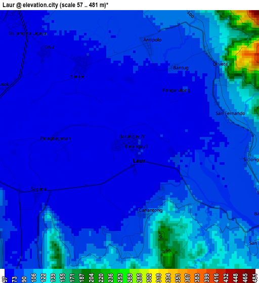 Laur elevation map