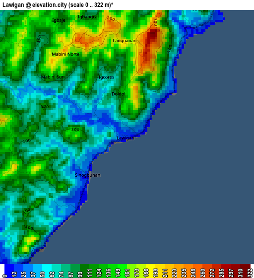 Lawigan elevation map