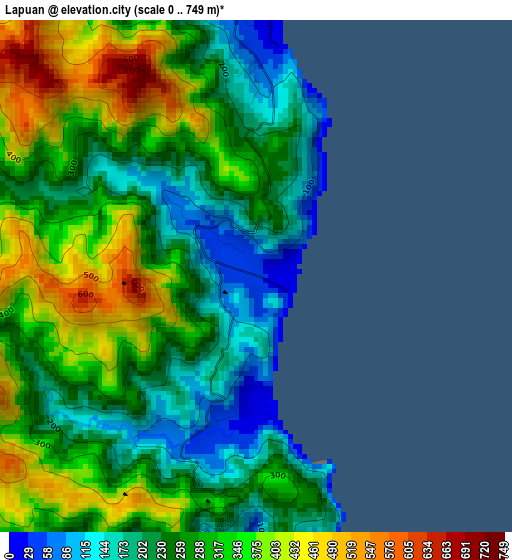 Lapuan elevation map