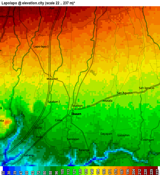 Lapolapo elevation map