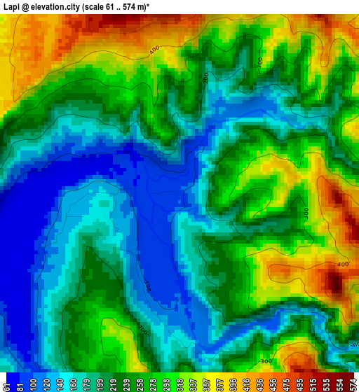 Lapi elevation map