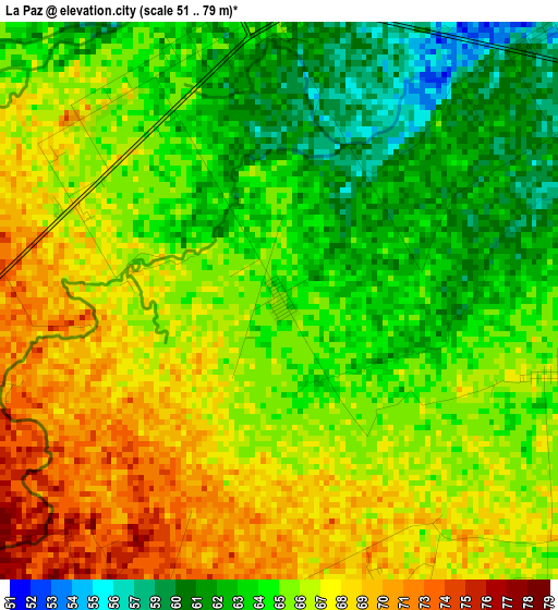 La Paz elevation map