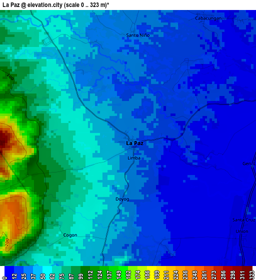 La Paz elevation map