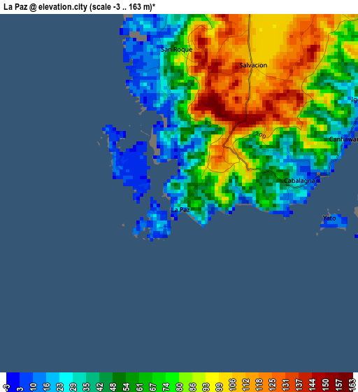 La Paz elevation map