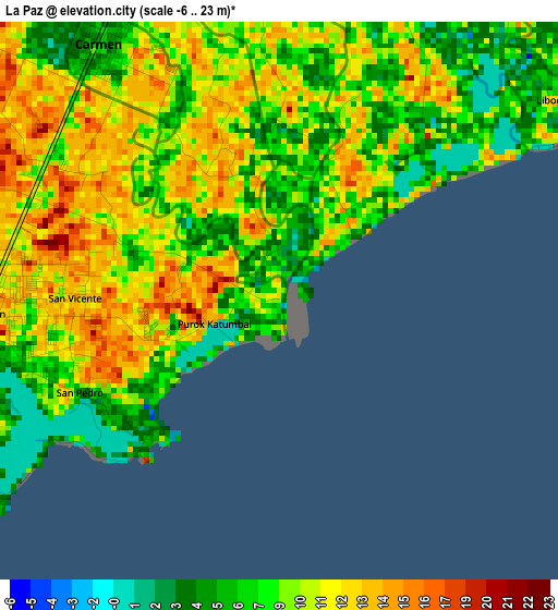 La Paz elevation map