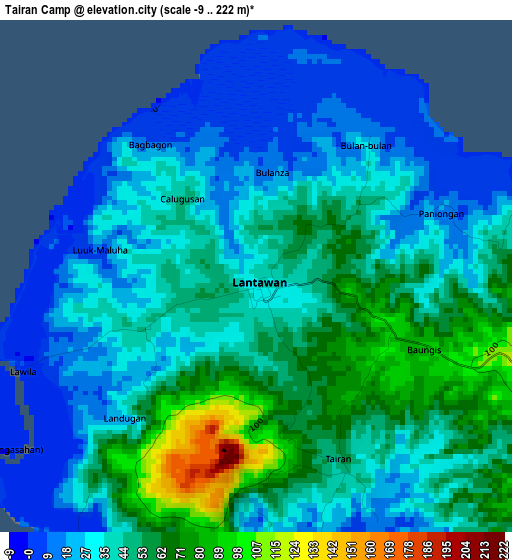 Tairan Camp elevation map