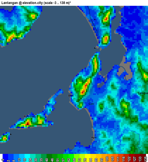 Lantangan elevation map