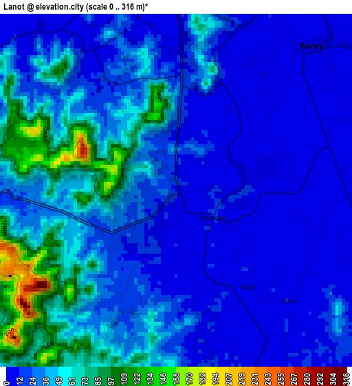 Lanot elevation map