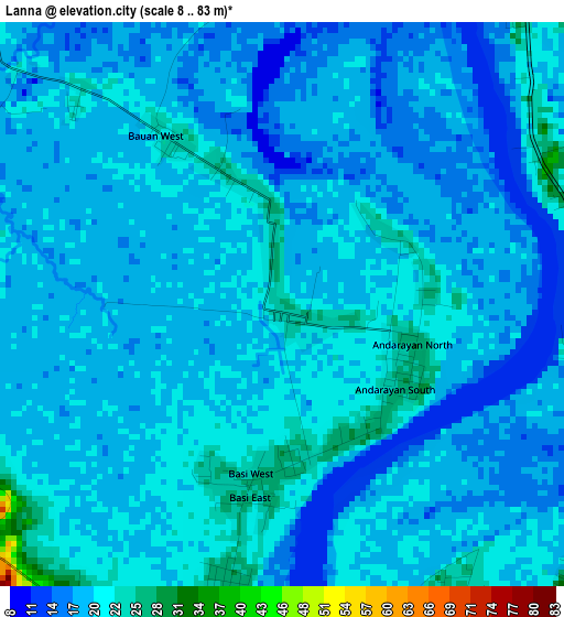 Lanna elevation map