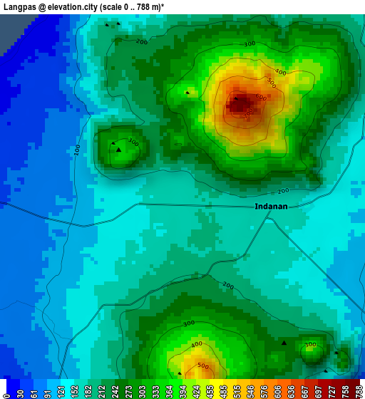 Langpas elevation map