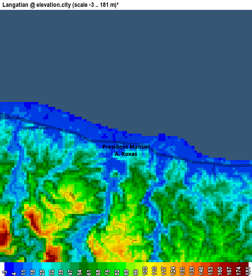 Langatian elevation map