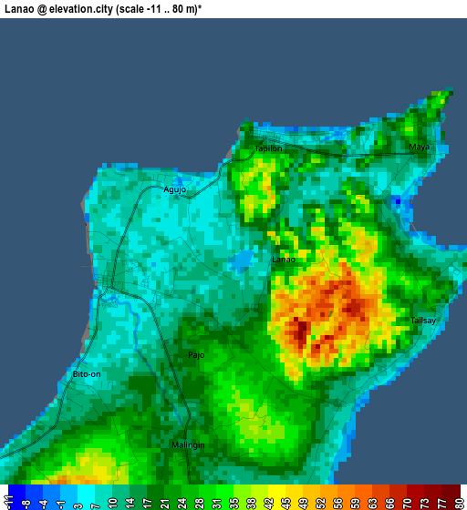 Lanao elevation map