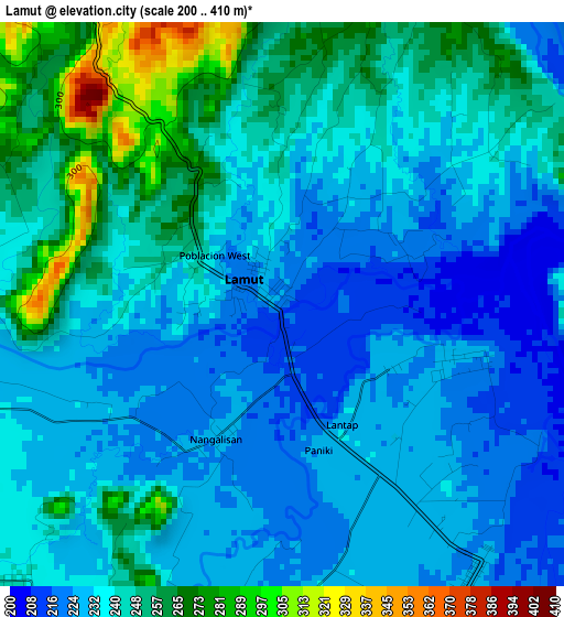 Lamut elevation map