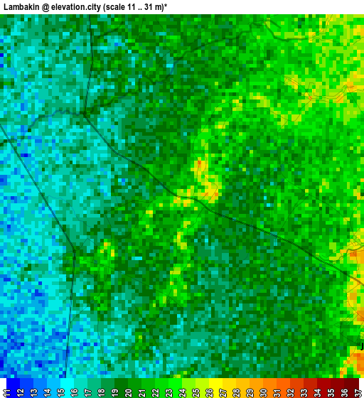 Lambakin elevation map