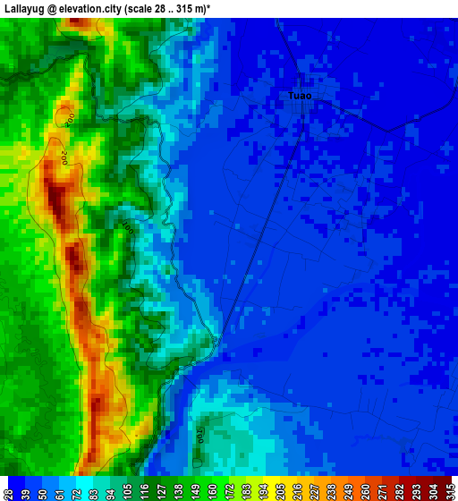 Lallayug elevation map