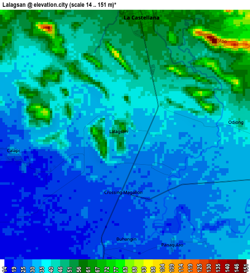Lalagsan elevation map