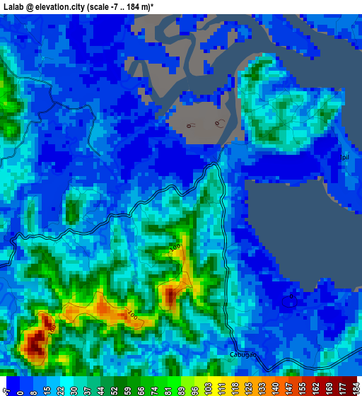 Lalab elevation map